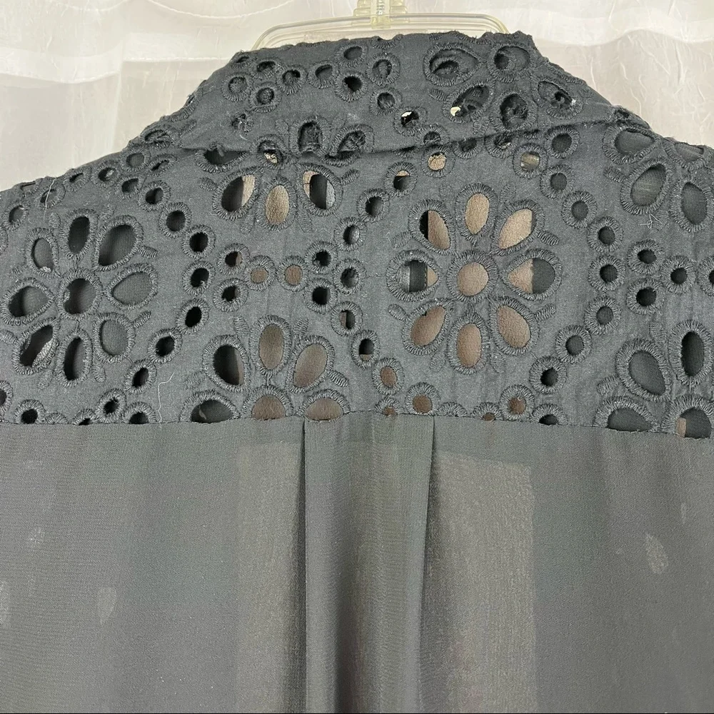 Simply Vera Vera Wang eyelet cardigan pull tie Size XS